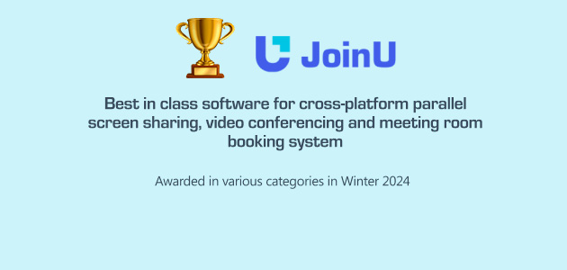 JoinU je dobila visoko priznanje u tri kategorije softvera za konferencije od strane G2