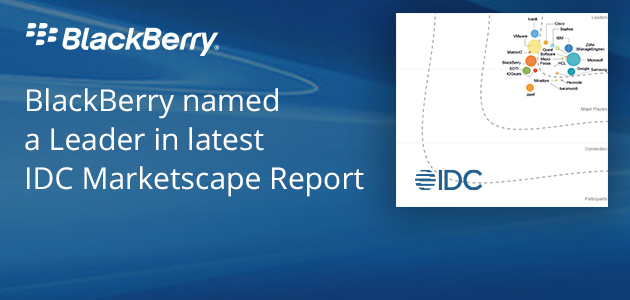 BlackBerry je prepoznat kao vodeći UEM dobavljač u IDC MarketScapeovom izvještaju